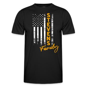 Stevens USA - Männer Funktions-T-Shirt - Schwarz - Vorne - AI Model Male 178 dark (178cm)