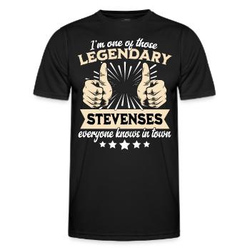 Legendäre Stevens Legende - Männer Funktions-T-Shirt - Schwarz - Vorne - AI Model Male 178 dark (178cm)