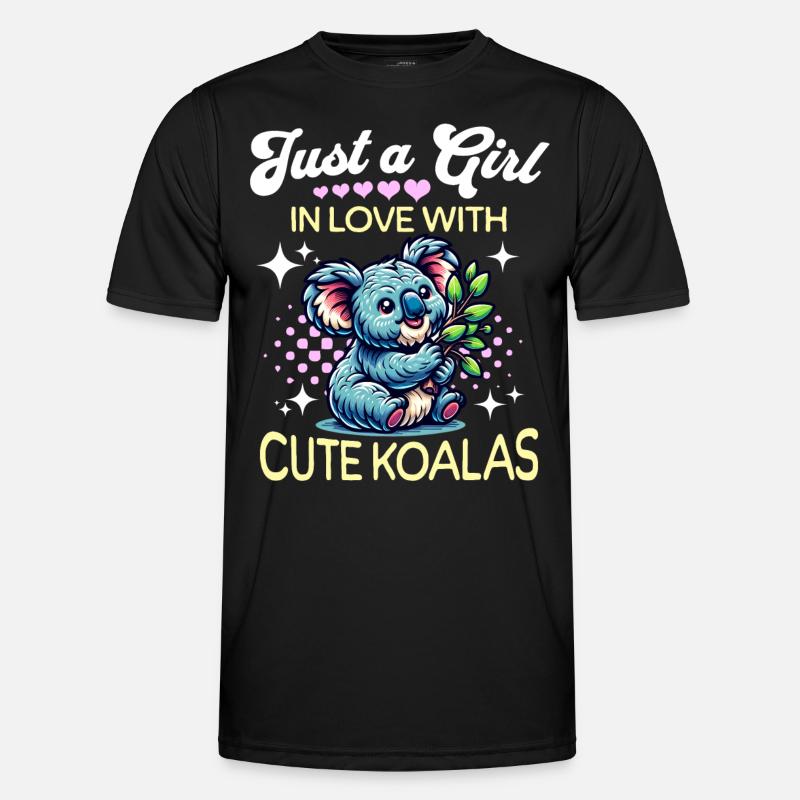 Koala Mädchen - Männer Funktions-T-Shirt - Schwarz