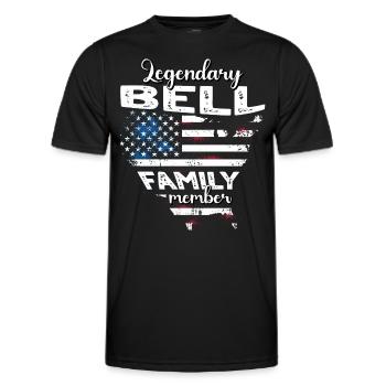 Familie Bell US - Männer Funktions-T-Shirt - Schwarz - Vorne - AI Model Male 178 dark (178cm)