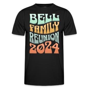 Bell Family Reunion 2024 - Männer Funktions-T-Shirt - Schwarz - Vorne - AI Model Male 178 dark (178cm)
