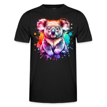 Koala - Männer Funktions-T-Shirt - Schwarz - Vorne - AI Model Male 178 dark (178cm)
