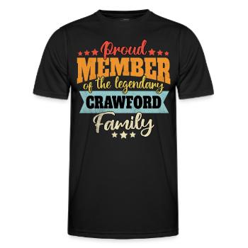 Nom : Crawford - T-shirt sport Homme - noir - Devant - AI Model Male 178 dark (178cm)