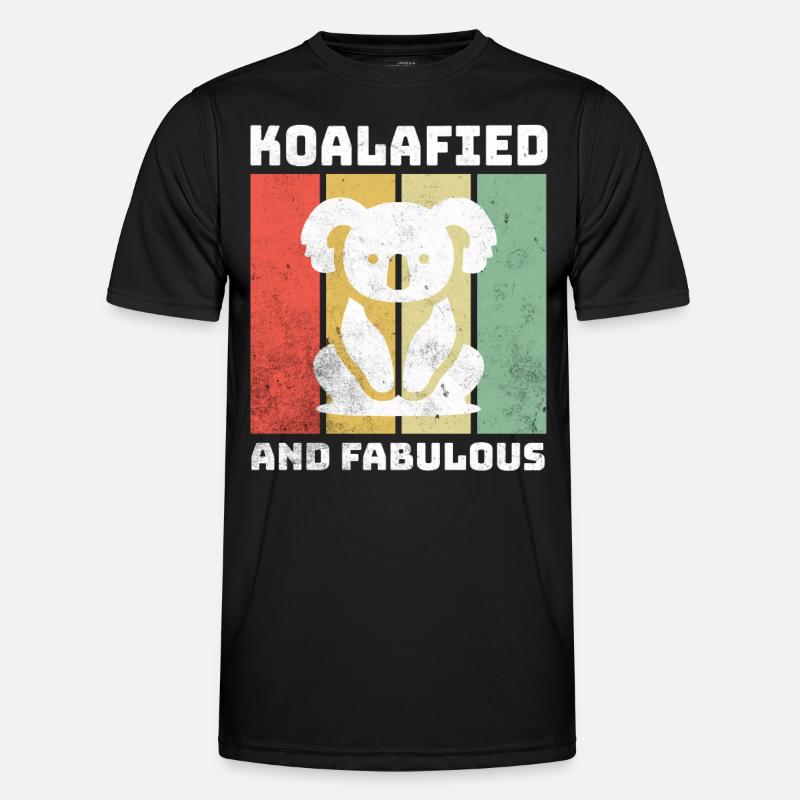 Koala Sprüche - Männer Funktions-T-Shirt - Schwarz