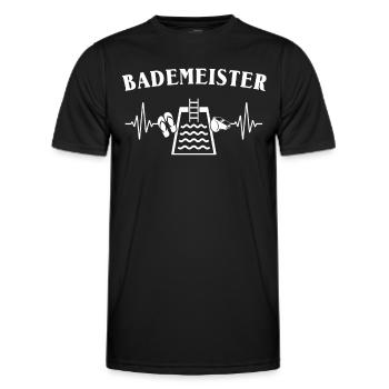 Bademeister - Männer Funktions-T-Shirt - Schwarz - Vorne - AI Model Male 178 dark (178cm)
