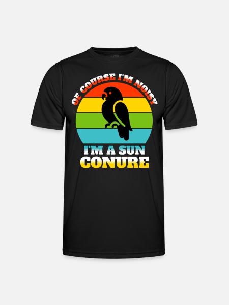 Funny Sun Parakeet Sayings - Men's Functional T-Shirt - black