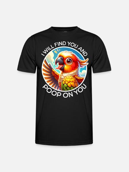 Sun parakeet sayings - Men's Functional T-Shirt - black