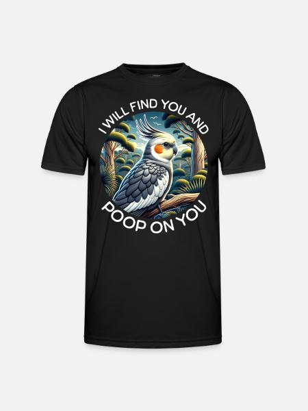 Cockatiel Sayings - Men's Functional T-Shirt - black