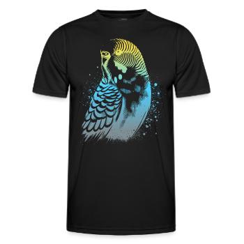 Budgie Sayings - Men's Functional T-Shirt - black - Front - AI Model Male 178 dark (178cm)