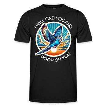 Budgie Sayings - Men's Functional T-Shirt - black - Front - AI Model Male 178 dark (178cm)