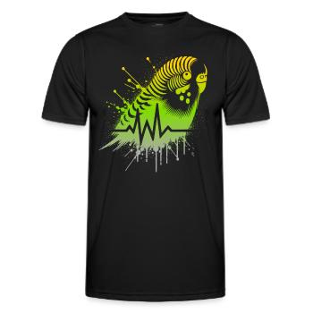 Perruche cardio - T-shirt sport Homme - noir - Devant - AI Model Male 178 dark (178cm)