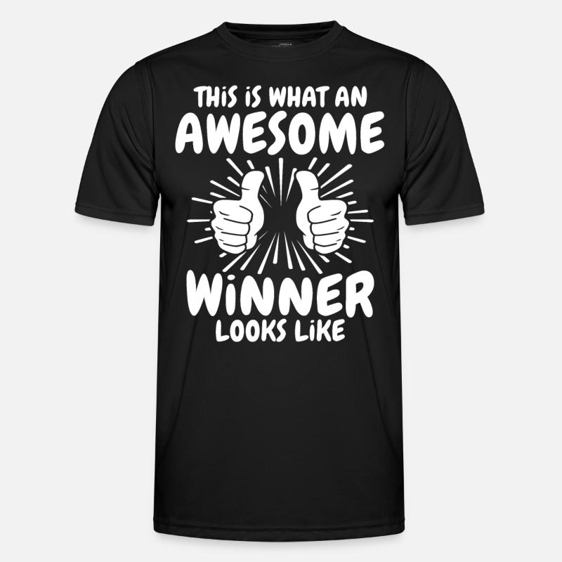 Gewinner - Männer Funktions-T-Shirt - Schwarz