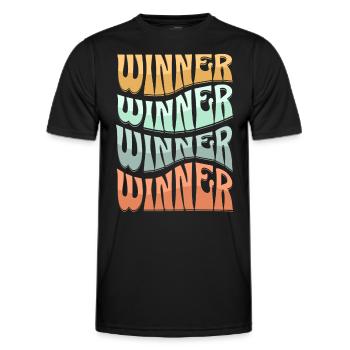 Gagnant - T-shirt sport Homme - noir - Devant - AI Model Male 178 dark (178cm)