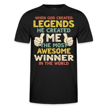 Gagnant - T-shirt sport Homme - noir - Devant - AI Model Male 178 dark (178cm)