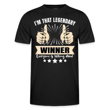 Legendärer Gewinner - Männer Funktions-T-Shirt - Schwarz - Vorne - AI Model Male 178 dark (178cm)