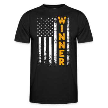 Gewinner Winner - Männer Funktions-T-Shirt - Schwarz - Vorne - AI Model Male 178 dark (178cm)