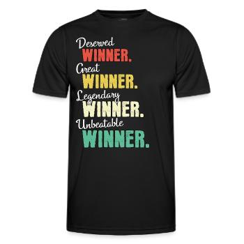 Gagnant - T-shirt sport Homme - noir - Devant - AI Model Male 178 dark (178cm)