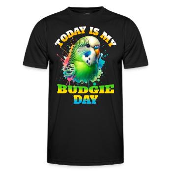 Budgie Sayings - Men's Functional T-Shirt - black - Front - AI Model Male 178 dark (178cm)
