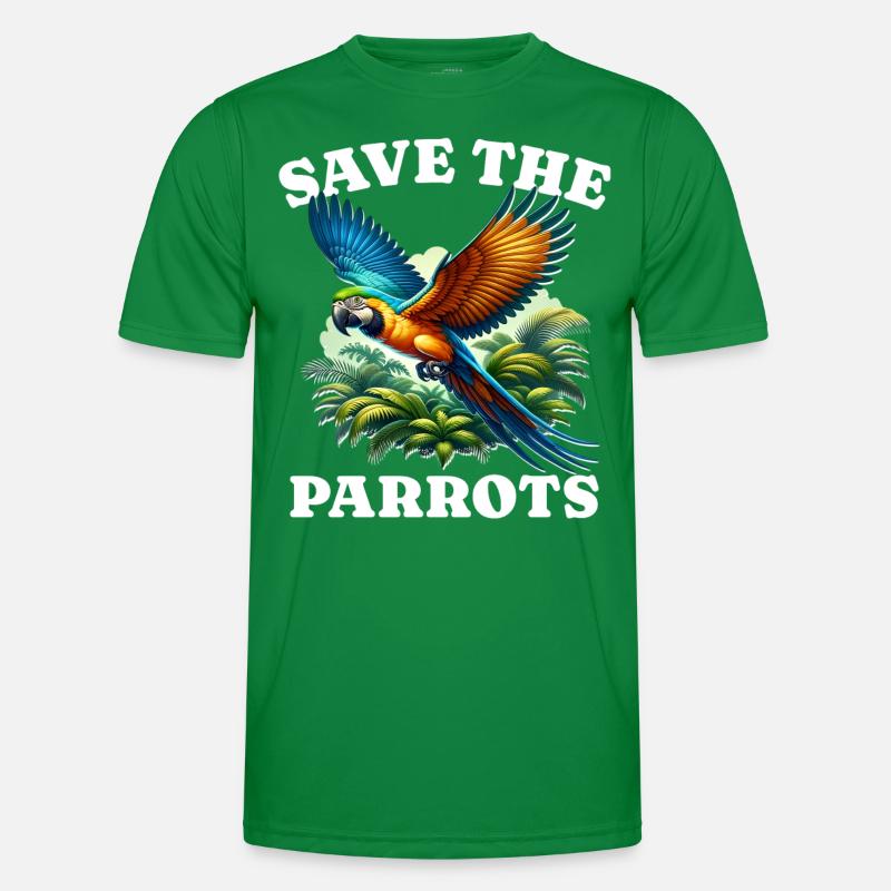Save Macaw Parrot Männer Funktions-T-Shirt