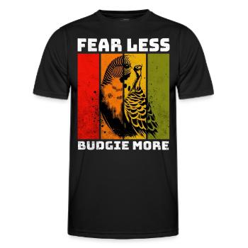 Budgie Sayings - Men's Functional T-Shirt - black - Front - AI Model Male 178 dark (178cm)