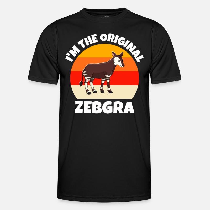 Waldgiraffe Okapi - Männer Funktions-T-Shirt - Schwarz