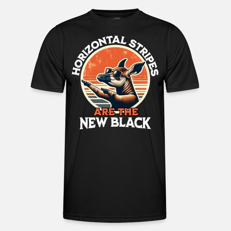 Waldgiraffe Okapi - Männer Funktions-T-Shirt - Schwarz