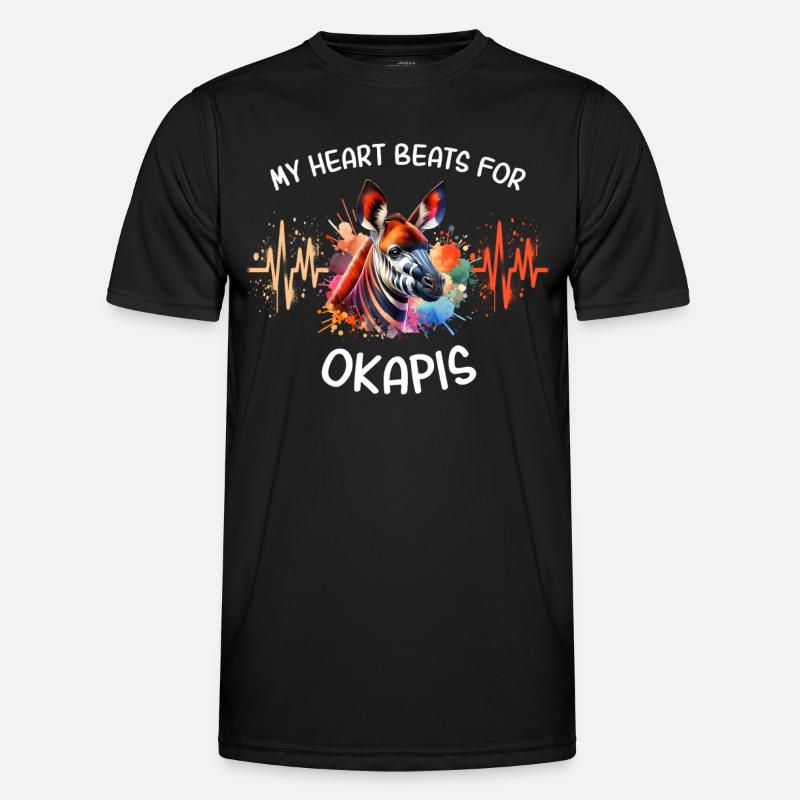 ECG Okapi Heart Line - Men's Functional T-Shirt - black