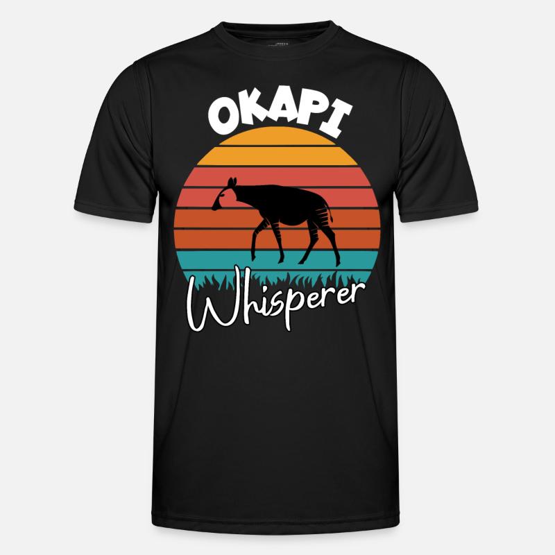 Okapi Whisperer - Men's Functional T-Shirt - black