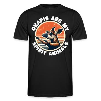 Okapi - T-shirt sport Homme - noir - Devant - AI Model Male 178 dark (178cm)