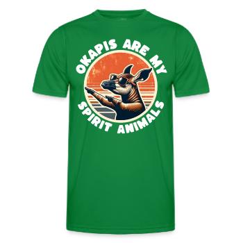 Okapi - Men's Functional T-Shirt - kelly green - Front - AI Model Male 178 dark (178cm)