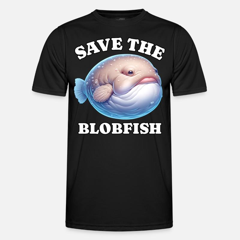 Save Blobfisch - Männer Funktions-T-Shirt - Schwarz