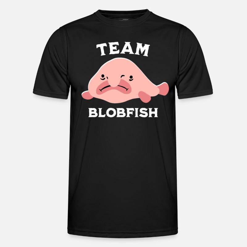 Team Blobfisch Sprüche - Männer Funktions-T-Shirt - Schwarz