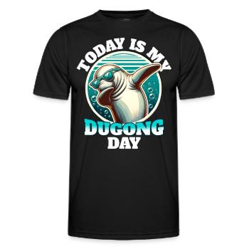 Seekuh Dugong - Männer Funktions-T-Shirt - Schwarz - Vorne - AI Model Male 178 dark (178cm)