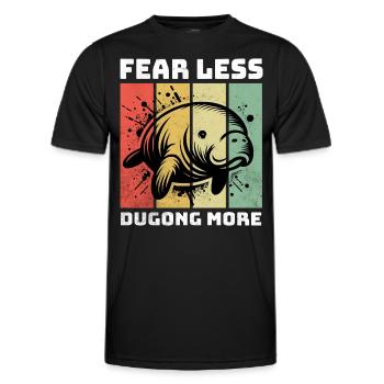 Dugong Seekuh - Männer Funktions-T-Shirt - Schwarz - Vorne - AI Model Male 178 dark (178cm)