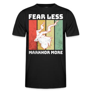 Markhor Screw Goat - Men's Functional T-Shirt - black - Front - AI Model Male 178 dark (178cm)