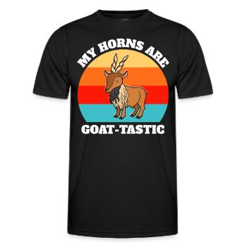 Screw Goat Sayings - Men's Functional T-Shirt - black - Front - AI Model Male 178 dark (178cm)