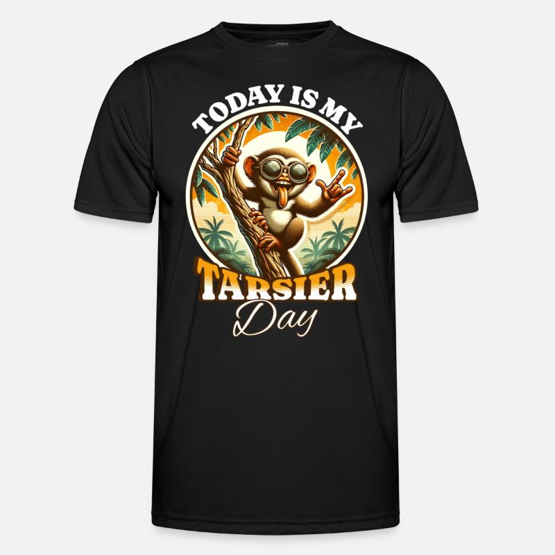 Koboldmaki Tarsier - Men's Functional T-Shirt - black