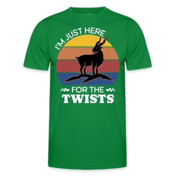 Markhor Screw Goat - Men's Functional T-Shirt - kelly green - Front - AI Model Male 178 dark (178cm)