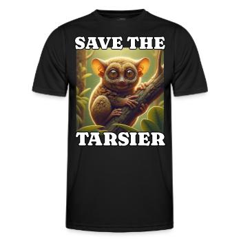Save tarsier - Men's Functional T-Shirt - black - Front - AI Model Male 178 dark (178cm)