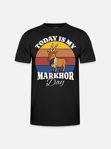 Screw goat Markhor - Men's Functional T-Shirt - black