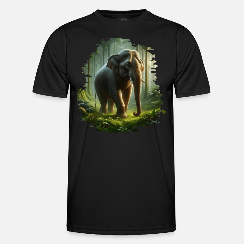 Sumatran Elephant - Men's Functional T-Shirt - black