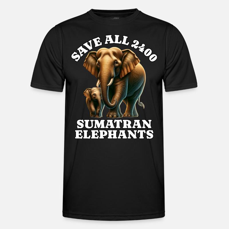 Save Sumatra Elephant - Men's Functional T-Shirt - black