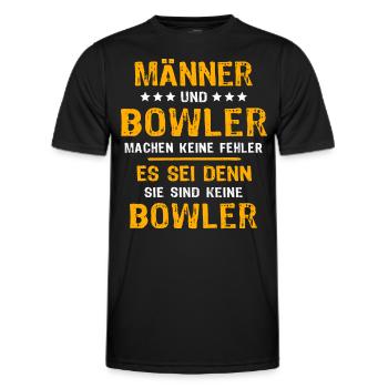 Bowler Bowling - Men's Functional T-Shirt - black - Front - AI Model Male 178 dark (178cm)