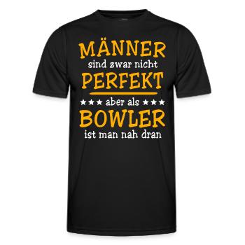 Bowler Bowling - Men's Functional T-Shirt - black - Front - AI Model Male 178 dark (178cm)