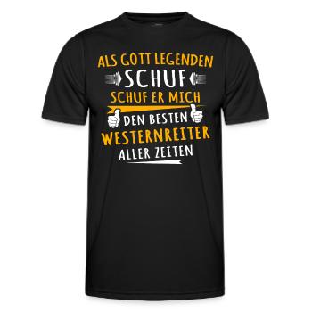 Western Riders - Men's Functional T-Shirt - black - Front - AI Model Male 178 dark (178cm)