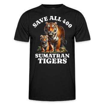 Save Sumatra Tiger - Männer Funktions-T-Shirt - Schwarz - Vorne - AI Model Male 178 dark (178cm)