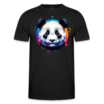 Panda - T-shirt sport Homme - noir - Devant - AI Model Male 178 dark (178cm)