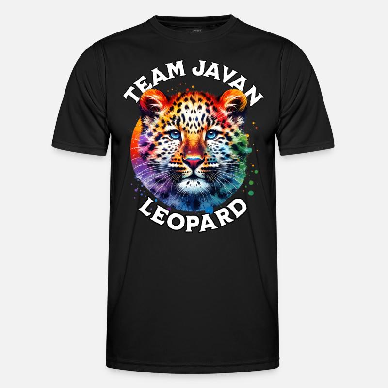 Java Leopard Sayings - Men's Functional T-Shirt - black