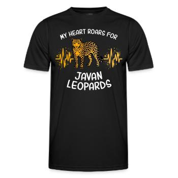 Gamme Java Leopard Heart - T-shirt sport Homme - noir - Devant - AI Model Male 178 dark (178cm)