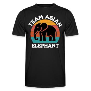 Asiatischer Elefant - Männer Funktions-T-Shirt - Schwarz - Vorne - AI Model Male 178 dark (178cm)